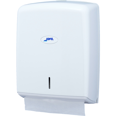 T1600WH - Jofel Valor Interfold Towel Dispenser, Plastic 600 Z-fold - White