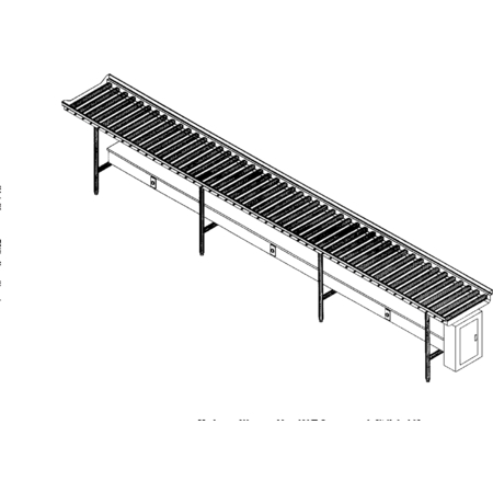 DXIESR14 - PVC Roller Conveyor 14 ft. - Stainless Steel