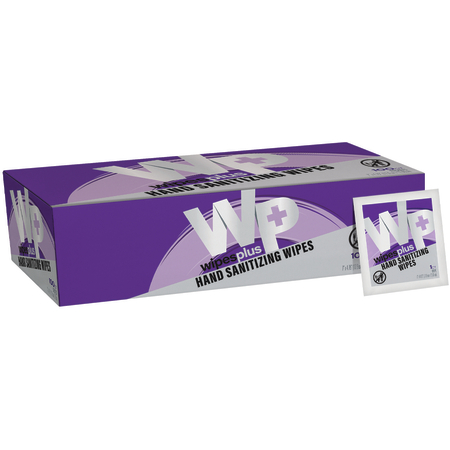 35004 - WipesPlus® 100ct Hand Sanitizing Wipe, Sachets 10/100s - White