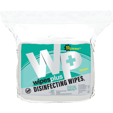 37301 - WipesPlus® 800ct Disinfecting Surface Wipes, Refill Bag 4/800s - White