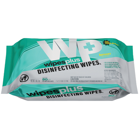 37701 - WipesPlus® 80ct Disinfecting Surface Wipes, Refill Pack 12/80s - White