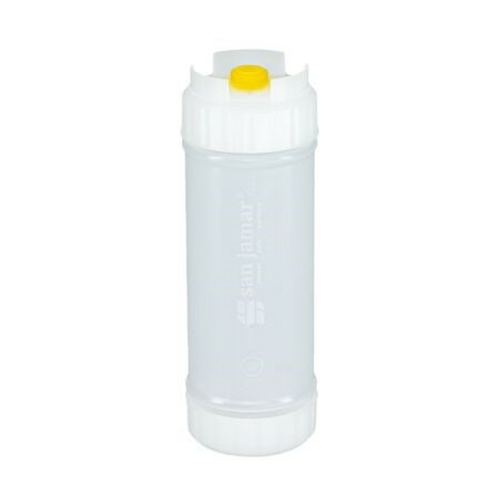 857316M - EZ-KLEEN® Sauce Bottle - Yellow Valve - Medium Viscosity - 12 pack 16 oz. - Natural