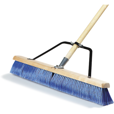 367382TC14 - 24" Fine Sweep w/Flagged Blue Plastic Bristles  - Blue