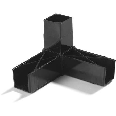 900203 - Sneeze Guard Assembly Blocks 1" 90* 3 Prong - Black