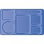 61514 - Omni-Directional Space Saver 6-Compartment ABS Tray 15" x 9" - Blue