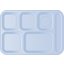 614R59 - Right-Hand 6-Compartment ABS Tray 10" x 14" - Slate Blue