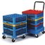 C2220A14 - E-Z Glide™ Open Aluminum Dolly Without Handle 20.63" x 20.63" x 6.5" - Carlisle Blue