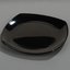 4330803 - Melamine Upturned Corner Small Square Plate 7.75" - Black