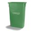 342023CMP09 - TrimLine™ Rectangle COMPOST Waste Container 23 Gallon - Green