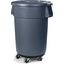 3691003 - Bronco™ Round Waste Container Trash Can Dolly with Replaceable Casters 20, 32, 44 and 55 Gallon - Black