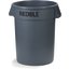 341044INE23 - Bronco™ Round INEDIBLE Waste Container 44 Gallon - Gray