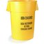 341032USD04 - Bronco™ Round USDA Condemned Waste Container 32 Gallon - USDA Condemned Eng/Esp - Yellow