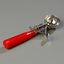 60300-24 - Stainless Steel Disher Scoop #24 Size 1.8 oz - Red