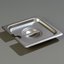 607160CS - DuraPan™ Stainless Steel Hotel Pan Slotted Handled Cover 1/6 Size