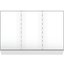 DX6SM0010000 - Blank Laser-Compatible Sheets, Two 8-1/2" perf (3 panel) Unprinted, Both Sides 8-1/2"x14" (2000/cs) - White