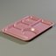 4398193 - Left-Hand Heavyweight 6-Compartment Melamine Tray 10" x 14" - Rose Granite