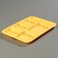 4398834 - Right Hand 6-Compartment Melamine Tray 14.5" x 10" - Bright Yellow