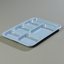 4398859 - Right Hand 6-Compartment Melamine Tray 14.5" x 10" - Slate Blue