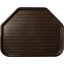 CT1713TR69 - Cafe® Trapezoid Fast Food Cafeteria Tray 18" x 14" - Chocolate