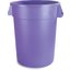34103289 - Bronco™ Round Waste Bin Trash Container 32 Gallon - Purple