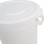 34101102 - Bronco™ Round Waste Bin Trash Container Lid 10 Gallon - White