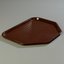 CT1713TR69 - Cafe® Trapezoid Fast Food Cafeteria Tray 18" x 14" - Chocolate