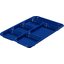 P614R14 - Right-Hand 6-Compartment Polypropylene Tray 10" x 14" - Blue