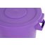 34102189 - Bronco™ Round Waste Bin Trash Container Lid 20 Gallon - Purple