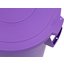 34103389 - Bronco™ Round Waste Bin Trash Container Lid 32 Gallon - Purple