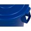34105614 - Bronco™ Round Waste Bin Trash Container Lid 55 Gallon - Blue