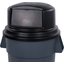 34105703 - Bronco™ Round Waste Bin Trash Container Dome Lid With Hinged Door 44 and 55 Gallon - Black