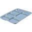 4398859 - Right Hand 6-Compartment Melamine Tray 14.5" x 10" - Slate Blue