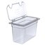 10280Z07 - StorPlus™ EZ Access Hinged Notched Universal Food Pan Lid 1/3 Size - Clear