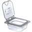 10318Z07 - StorPlus™ EZ Access Hinged Universal Food Pan Lid 1/6 Size - Clear