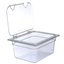 10239Z07 - StorPlus™ EZ Access Hinged Notched Universal Food Pan Lid 1/2 Size - Clear