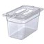 10291U07 - StorPlus™ Polycarbonate Notched Handled Universal Lid 1/4 Size - Clear