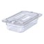 10291U07 - StorPlus™ Polycarbonate Notched Handled Universal Lid 1/4 Size - Clear