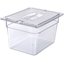 10231U07 - StorPlus™ Polycarbonate Notched Handled Universal Lid 1/2 Size - Clear