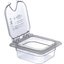 10319Z07 - StorPlus™ EZ Access Hinged Notched Universal Food Pan Lid 1/6 Size - Clear