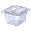 10311U07 - StorPlus™ Polycarbonate Notched Handled Universal Lid 1/6 Size - Clear