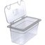 10279Z07 - StorPlus™ EZ Access Hinged Notched Universal Food Pan Lid 1/3 Size - Clear