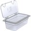 10279Z07 - StorPlus™ EZ Access Hinged Notched Universal Food Pan Lid 1/3 Size - Clear
