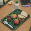 4398008 - Left-Hand Heavyweight 6-Compartment Melamine Tray 10" x 14" - Forest Green