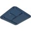 4398450 - Right Hand 4-Compartment Melamine Tray 10" x 9.75" - Dark Blue