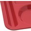 4398005 - Left-Hand Heavyweight 6-Compartment Melamine Tray 10" x 14" - Red