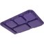 4398887 - Right Hand 6-Compartment Melamine Tray 14.5" x 10" - Purple