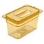 10490U13 - StorPlus™ High Heat Handled Universal Food Pan Lid 1/4 Size - Amber