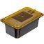 10496U13 - StorPlus™ High Heat Flat Universal Food Pan Lid 1/4 Size - Amber