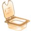 10518Z13 - StorPlus™ High Heat EZ Access Hinged Universal Food Pan Lid 1/6 Size - Amber