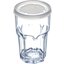 DX5810ST8714 - Disposable Lid with Straw Slot Fits 10oz Tumblers (1000/cs) - Translucent